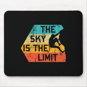 Der Himmel ist die Grenze Retro Rock Climbing Vint Mousepad