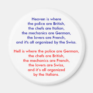 Der Himmel ist dort, wo die Polizei britisch ist,  Magnet