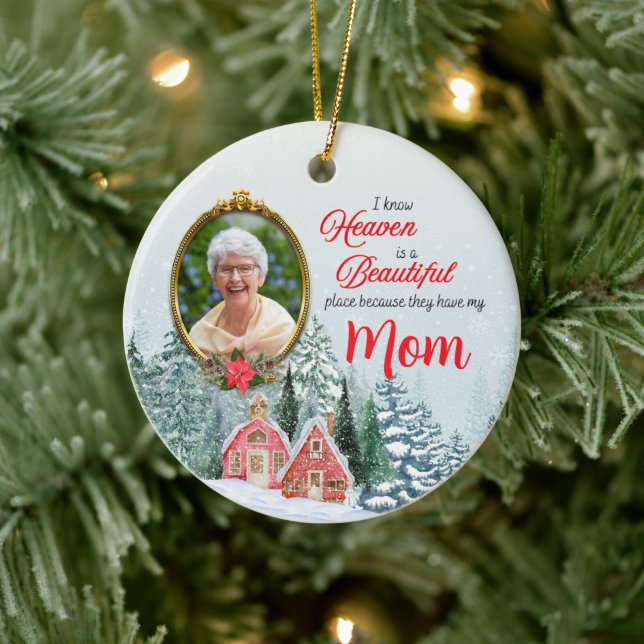 Der Himmel ist ein schöner Ort Keramik Ornament (Baum)