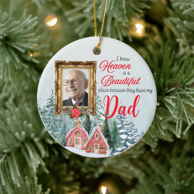 Der Himmel ist ein schöner Ort Keramik Ornament (Baum)