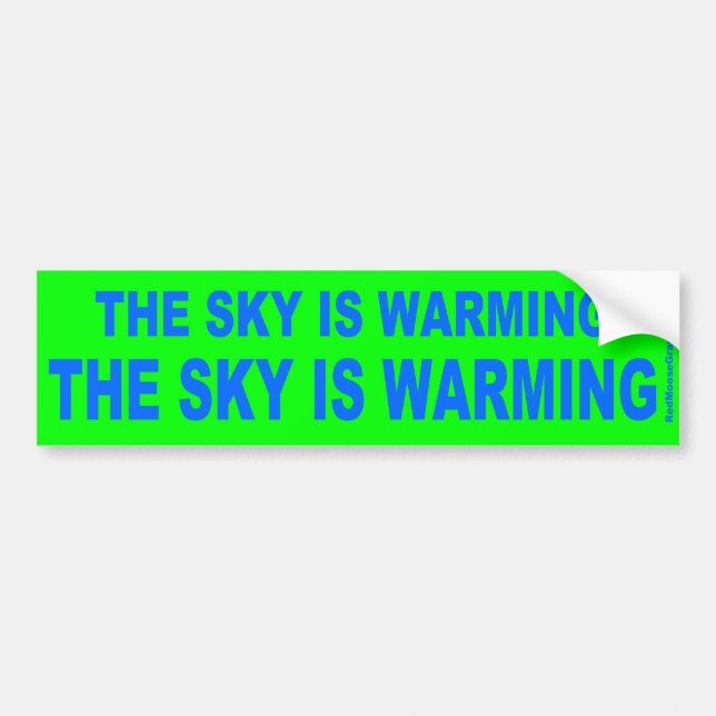 Der Himmel ist Erwärmung Autoaufkleber (Vorne)