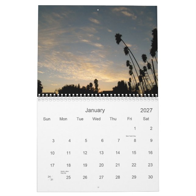 der Himmel ist in Kalender Pasadenas 2011 groß (Jan 2027)