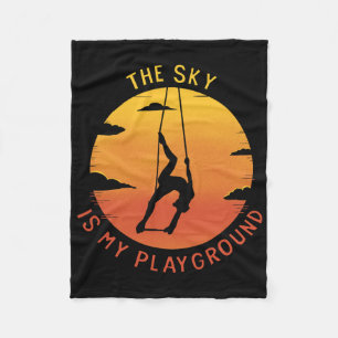 Der Himmel ist mein Spielplatz Aerial Yoga Aeriali Fleecedecke