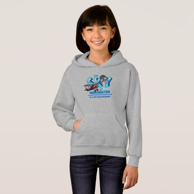 Der Himmel ist mein Spielplatz | Kids Pullover Hoo (Vorne ganz)