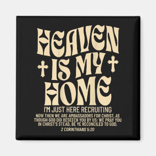 Der Himmel ist mein Zuhause Kreuz Christlich Relig Magnet