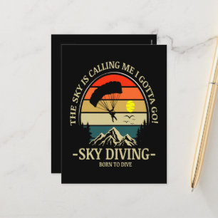 Der Himmel ruft mich, ich muss Skydiving gehen Feiertagspostkarte