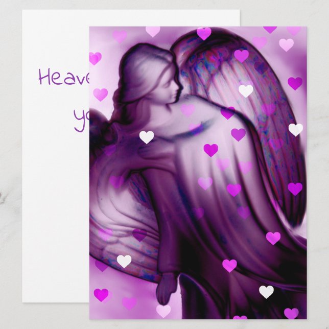 Der Himmel sendet euch heute das Herz Einladung (Vorne/Hinten)