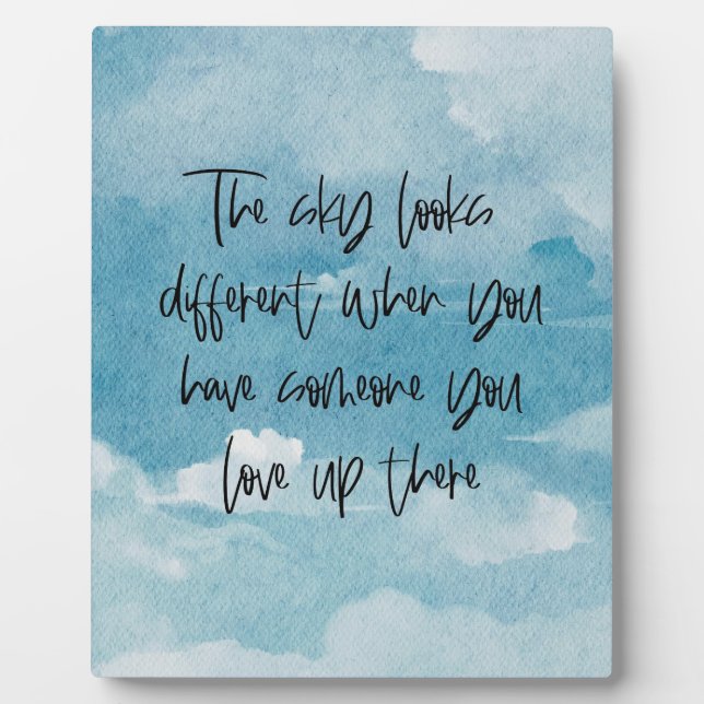 Der Himmel sieht anders aus - jemand, den Sie dort Fotoplatte (Vorderseite)