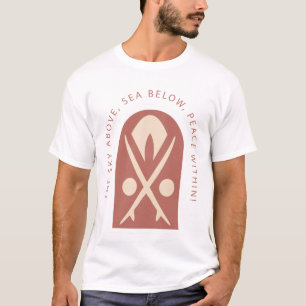 Der Himmel über Meer unter Frieden im Inneren T-Shirt