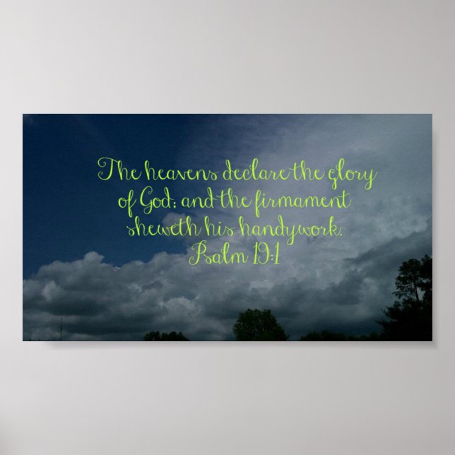 Der Himmel verkündet seine Herrlichkeit Poster (Vorne)