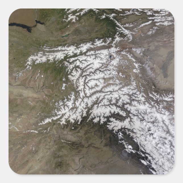 Der hinduistische Kush Quadratischer Aufkleber (Vorderseite)