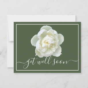 Der Hintergrund von White Peony Green wird gut Postkarte