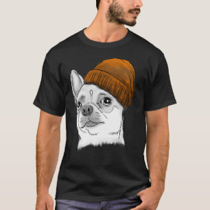 Der Hipster Chihuahua B&amp W Chihuahua Wear T-Shirt