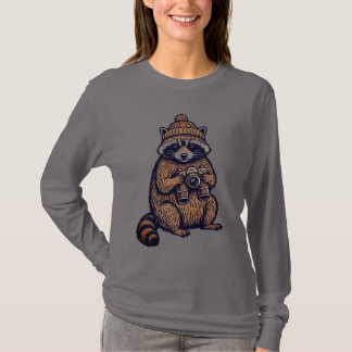 Der Hipster-Waschbär-Fotograf T-Shirt