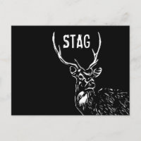 Der Hirsch, Junggesellenabschied Postkarten-Einlad