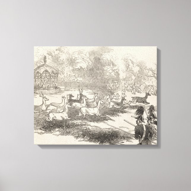 Der Hirschschock bei Gotha Leinwanddruck (Vorderseite)