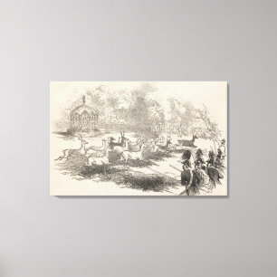 Der Hirschschock bei Gotha Leinwanddruck