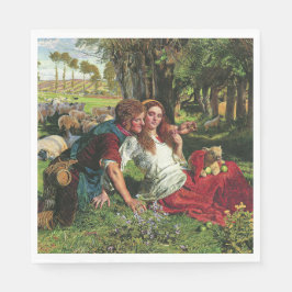 Der Hirte und seine Freundin (von Holman Hunt) Serviette