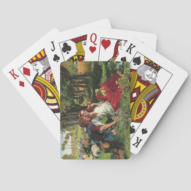Der Hirte und seine Freundin (von Holman Hunt) Spielkarten (Rückseite)