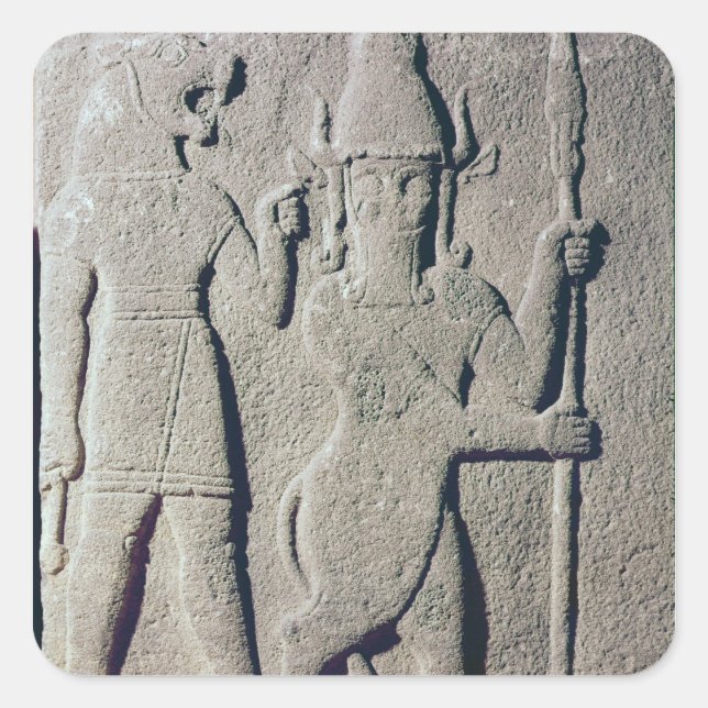 Der Hittite Gott Uomi, Karkemisch Quadratischer Aufkleber (Vorderseite)