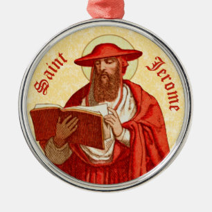 Der Hl. Hieronymus als Kardinal mit Buch (P 004) Ornament Aus Metall