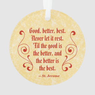 Der hl. Hieronymus als Kardinal mit Motivationszit Ornament