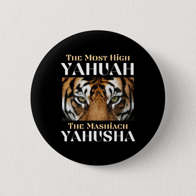 Der höchste Yahuah und der Mashiach Yahusha Button (Vorderseite)