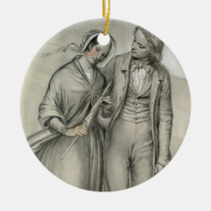 Der Hochzeits-Morgen - die Abfahrt, c.1846 Keramik Ornament