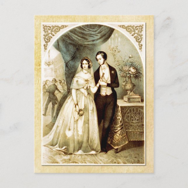 Der Hochzeitsabend - Empfang Postkarte (Vorderseite)