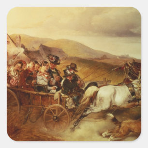 Der Hochzeitskart Quadratischer Aufkleber