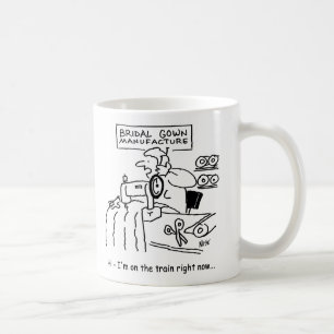 Der Hochzeitskleid ist "On the Train". Funny Kaffeetasse