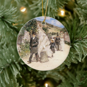 Der Hochzeitsmarsch von Robinson, Vintage Neuvermä Keramikornament