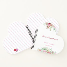 Der Hochzeitsplaner, elegant, blumengeschmückt Notizbuch