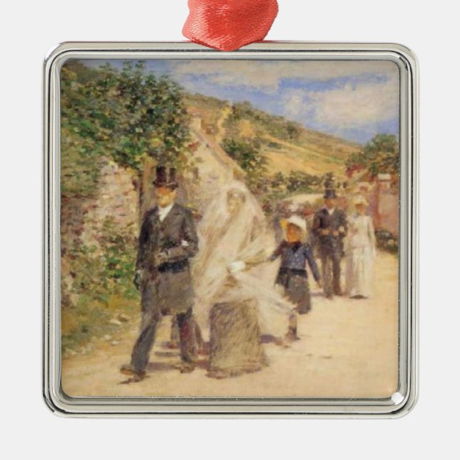 Der Hochzeitstag-März (Heiratszene) Ornament Aus Metall (Vorne)