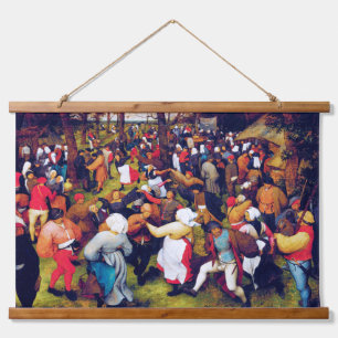 Der Hochzeitstanz, Pieter Bruegel Wandteppich Mit Holzrahmen