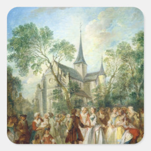 Der Hochzeitstanz Quadratischer Aufkleber