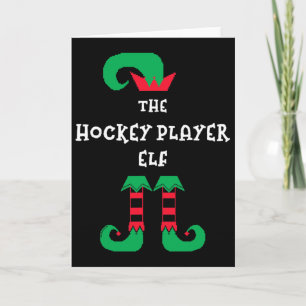 Der Hockeyspieler Elf Weihnachten Eishockey Xmas H Karte