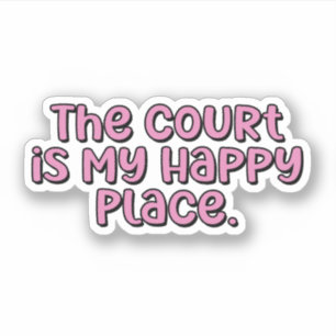 Der Hof ist mein glücklicher Platz in Pink Pickleb Aufkleber