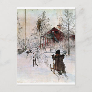 Der Hof und Waschhaus, Carl Larsson Postkarte