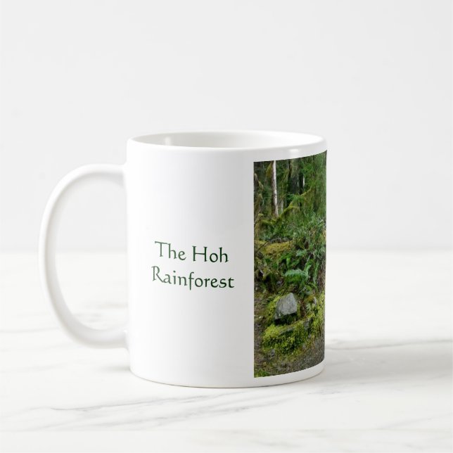"Der Hoh Regenwald-" Kaffee-Tasse Tasse (Links)
