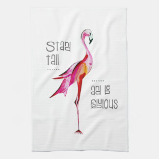 Der hohe Flamingo-Stand ist fabelhaftes lustiges Geschirrtuch