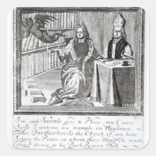 Der hohe Kirchen-Meister, seine Selbst plädierend Quadratischer Aufkleber