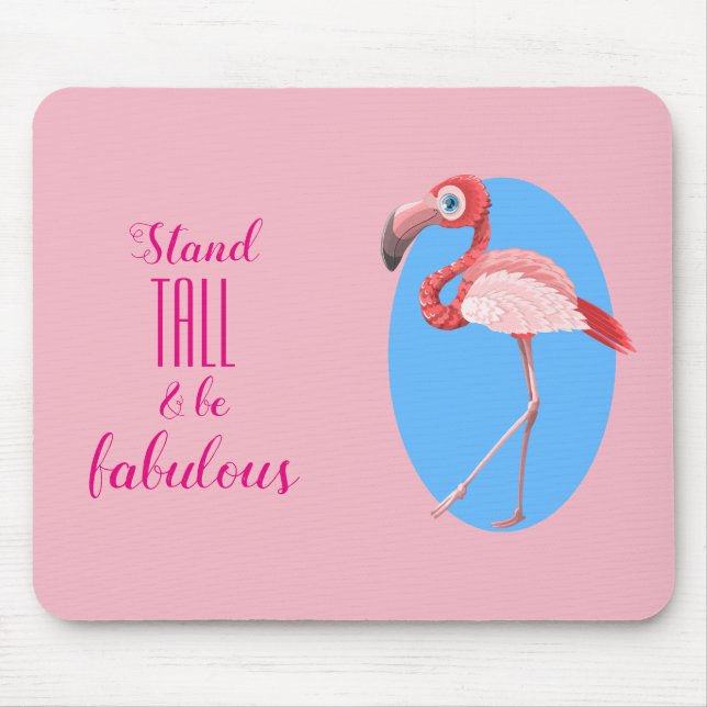 Der hohe Stand u. ist fabelhafter Flamingo Mousepad (Vorne)