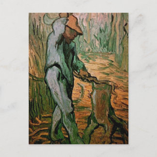 Der Holzfäller nach der Millet von Vincent van Gog Postkarte