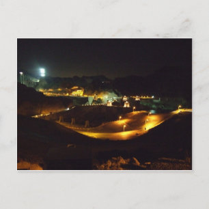 Der Hoover-Staudamm bei Nacht Postkarte