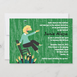 Der Hora Chair Tanz für Bat Mitzvah Einladung