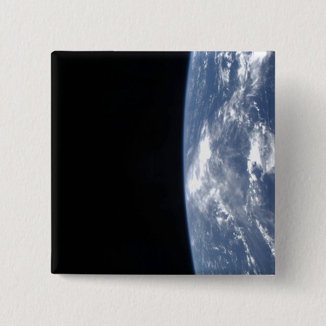 Der Horizont der Erde und die Schwärze des Weltrau Button (Vorderseite)