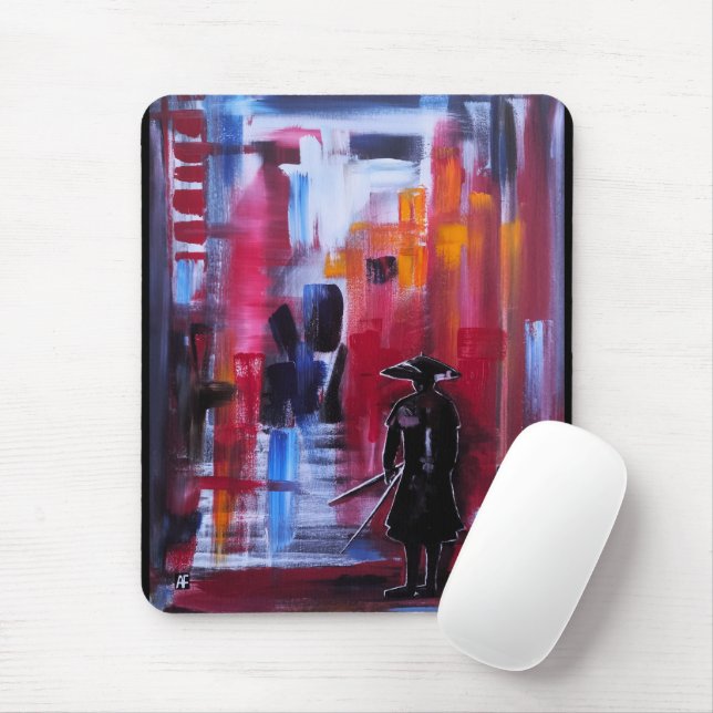 Der Horizont des Samurai Gemälde von Alfred Fox Mousepad (Mit Mouse)