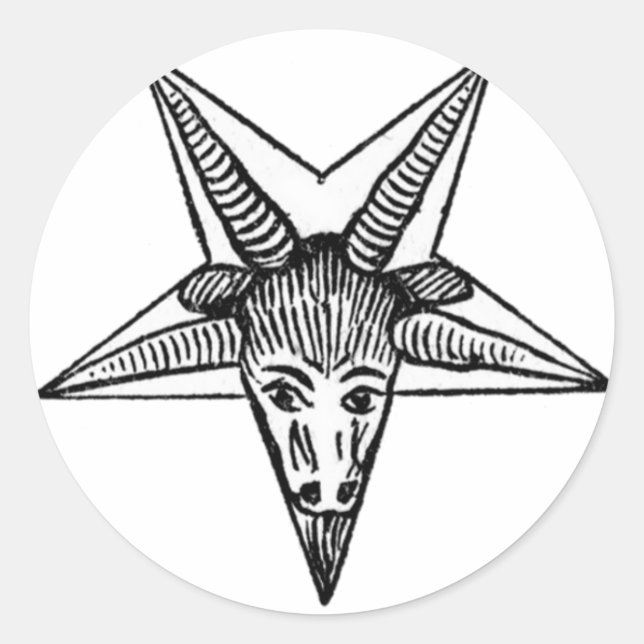 Der Horngott Runder Aufkleber (Vorderseite)