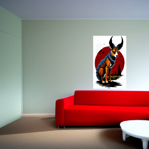 Der Hornhund Art der AI Poster